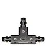 Conector T Carril Bifásico Negro para Focos de LEDs