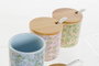 DKD Home Decor Azucarero de Dolomita Flores Surtido 3 Colores