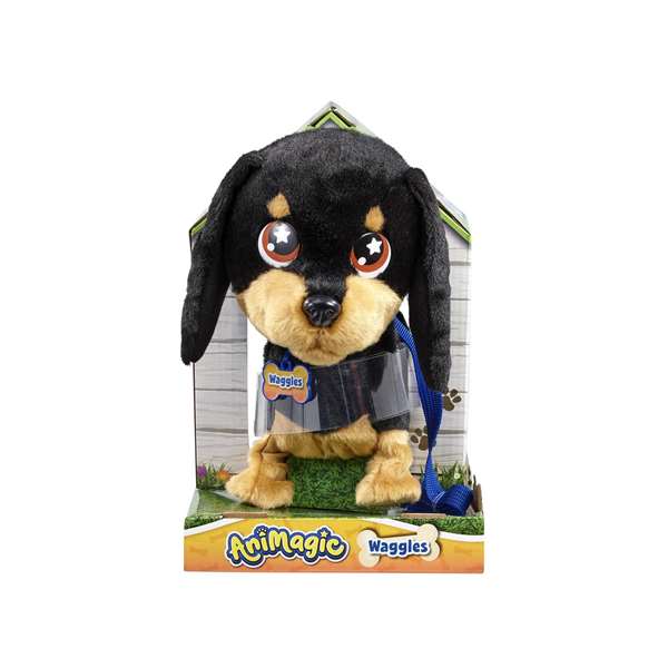 Bizak Mi Perrito Salchicha Waggles. Presiona su cabeza y ladra. Juguete interactivo, 2 años. Pilas incluidas.