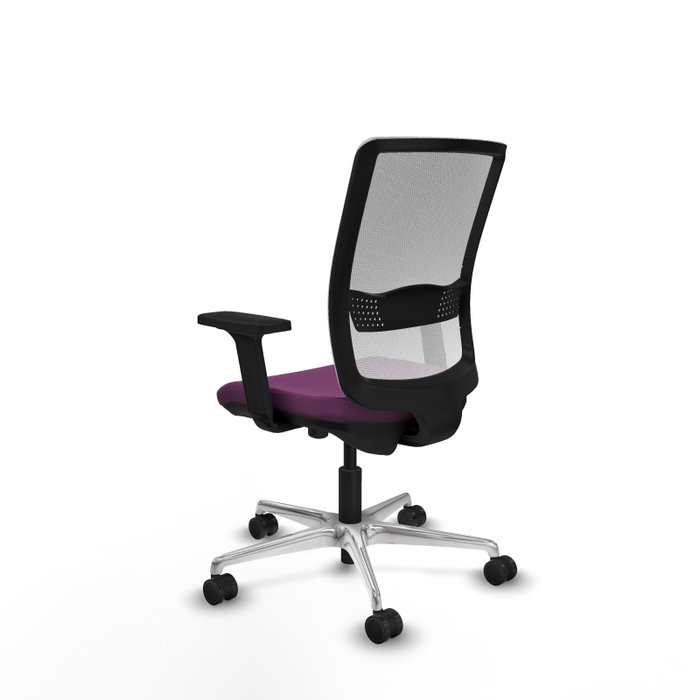 PIQUERAS Y CRESPO Silla de oficina Haches Morada y Blanca con mecanismo Sincro/Traslack PIQUERAS Y CRESPO Silla de oficina Haches Morada y Blanca con mecanismo Sincro/Traslack