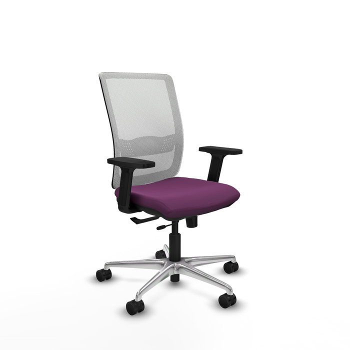 PIQUERAS Y CRESPO Silla de oficina Haches Morada y Blanca con mecanismo Sincro/Traslack PIQUERAS Y CRESPO Silla de oficina Haches Morada y Blanca con mecanismo Sincro/Traslack