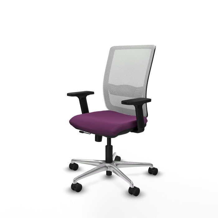 PIQUERAS Y CRESPO Silla de oficina Haches Morada y Blanca con mecanismo Sincro/Traslack PIQUERAS Y CRESPO Silla de oficina Haches Morada y Blanca con mecanismo Sincro/Traslack