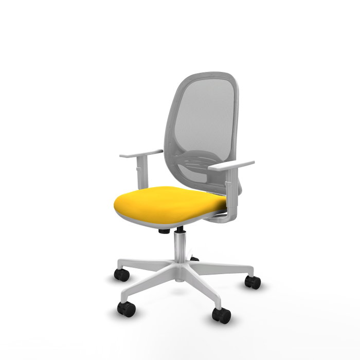 PIQUERAS Y CRESPO Silla de oficina Cilanco con mecanismo Sincro, Amarillo y Gris PIQUERAS Y CRESPO Silla de oficina Cilanco con mecanismo Sincro, Amarillo y Gris
