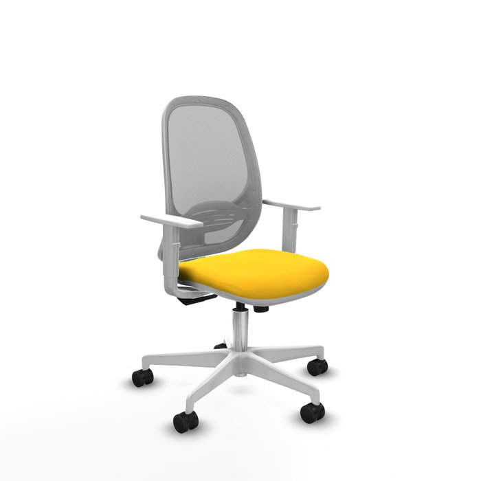 PIQUERAS Y CRESPO Silla de oficina Cilanco con mecanismo Sincro, Amarillo y Gris PIQUERAS Y CRESPO Silla de oficina Cilanco con mecanismo Sincro, Amarillo y Gris