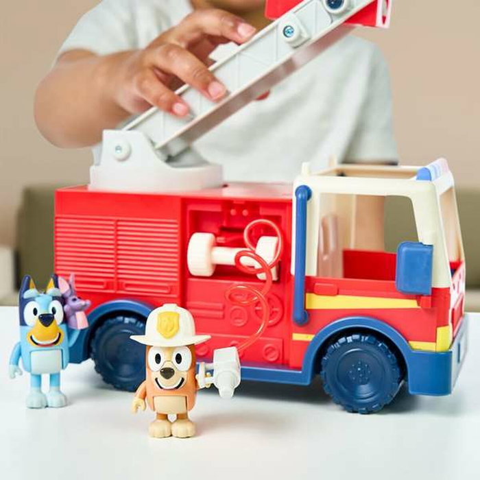 Famosa Camión de bomberos Bluey con figuras de Bingo y Bluey y accesorios