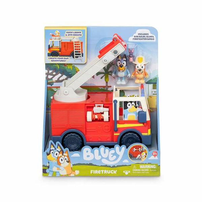 Famosa Camión de bomberos Bluey con figuras de Bingo y Bluey y accesorios