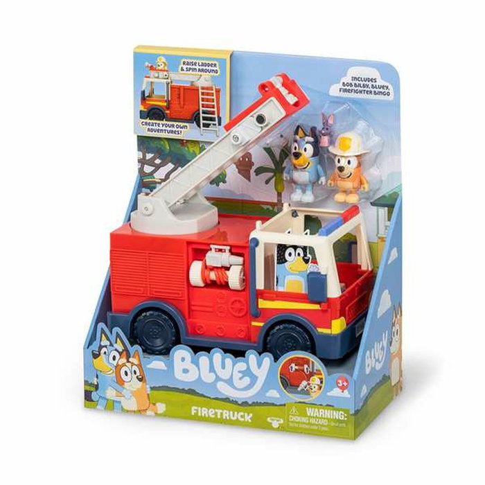 Famosa Camión de bomberos Bluey con figuras de Bingo y Bluey y accesorios