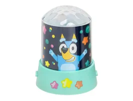 Wondee Lámpara Proyector de Luz Bluey Party, Luz Portátil con 3 Opciones LED de Colores, Ambiental para Fiestas y Dormitorio, 13 cm, Alimentación por Pilas AA