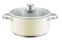 Haeger PA-28H.013A Olla Sopera de Acero Inoxidable 28 cm con Tapa de Vidrio, para Cocinas de Inducción, Cerámica, Gas, Eléctrica y Halógeno