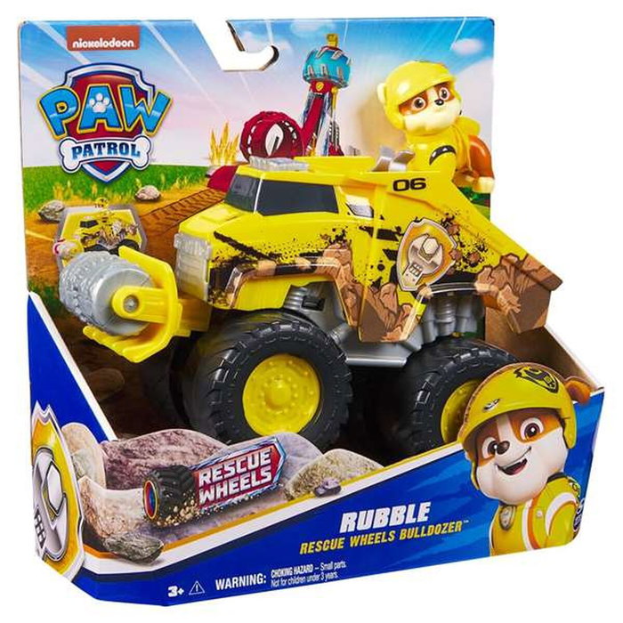 Spin Master Vehículo de Rescate Paw Patrol Wheels Rubble con Figura Spin Master Vehículo de Rescate Paw Patrol Wheels Rubble con Figura