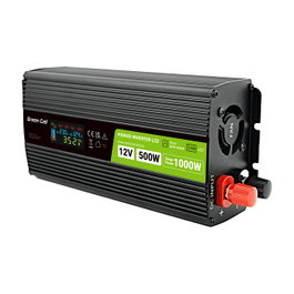 Green Cell PowerInverter LCD Convertidor de tensión 12V a 230V 500W/1000W