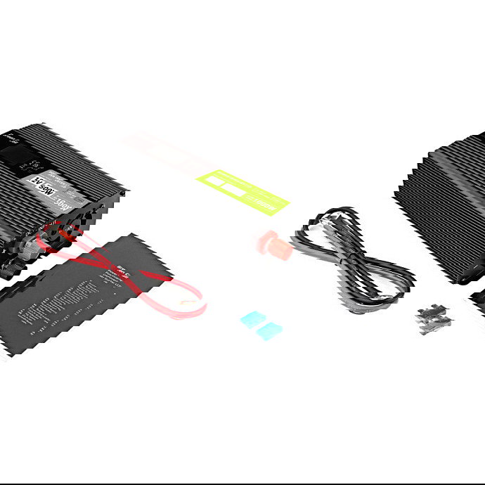 Green Cell KFZ Power Inversor para Coche 12V a 230V 500W/1000W con Pantalla LCD