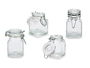 Vivalto Set 5 Tarros Cierre Hermetico 90 ml Vidrio Transparente 30x8x6 cm (Set de 12)