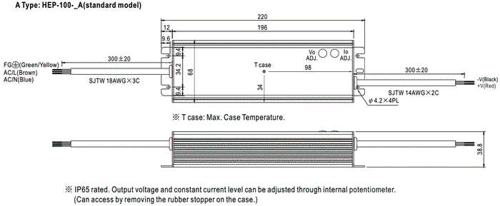 MEAN WELL HEP-100-54A 95,58W 54VDC