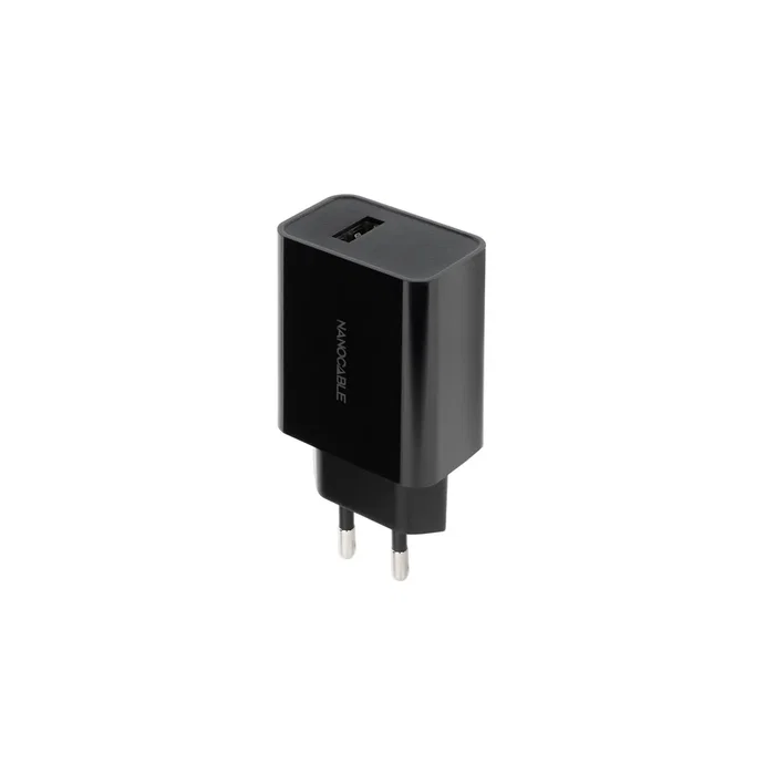 Nanocable Cargador de Pared USB 5V/2.1A 10W, Enchufe Tipo C (EU), Universal para Smartphone/Tablet/Auriculares, Color Negro