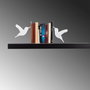 Aberto Design Kitap tutucu 11 - Sujetalibros de Metal Blanco Robusto y Elegante