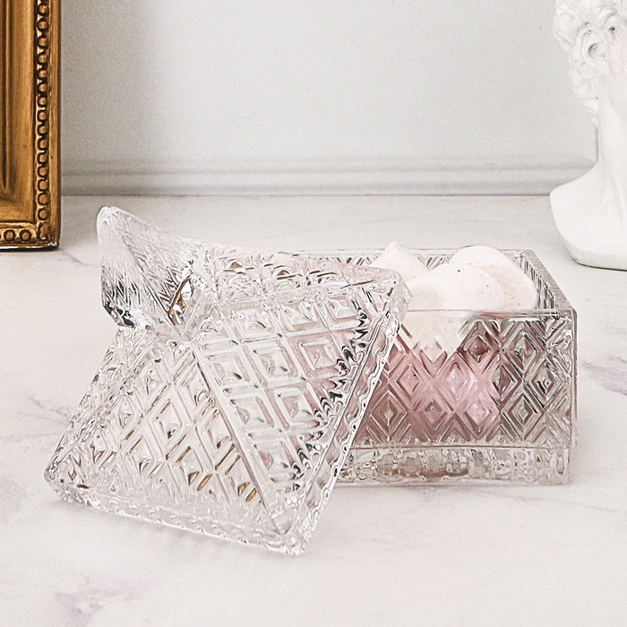 Home Deco Factory Bombonera con tapa Mirage 9x9 cm