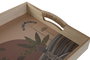 DKD Home Decor Bandeja MDF Calima 2 Surtido 40x30x5 cm en Terracota y Beige