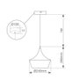 GSC Evolution Lámpara de techo colgante Serie Gombe E27 Ø240mm Blanco