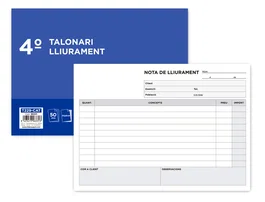 Liderpapel T229 Talonario Entregas Original y Copia Apaisado Texto en Catalan