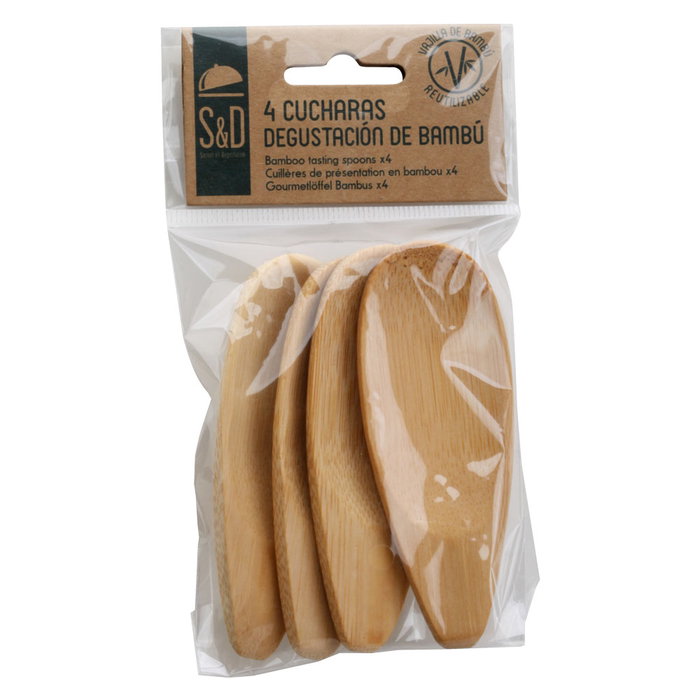 Saveur et Degustation Juego de 4 Cucharas de Degustación de Bambú Saveur et Degustation Juego de 4 Cucharas de Degustación de Bambú