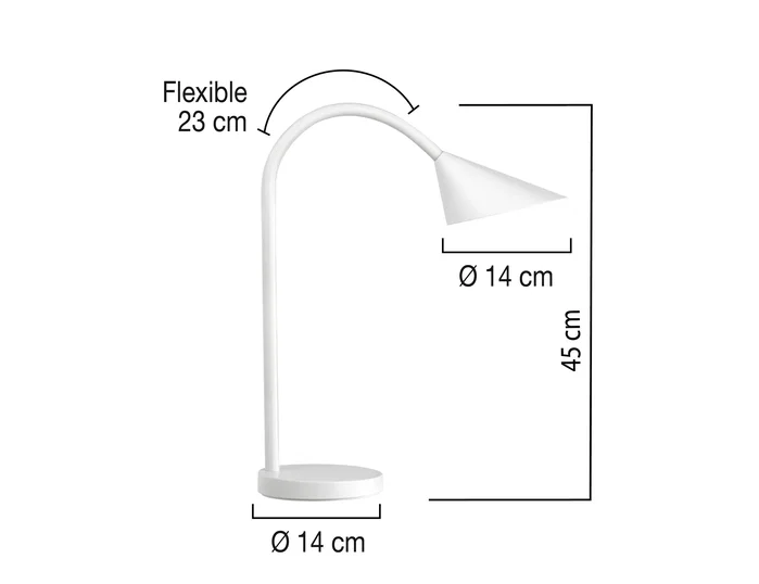 UNILUX Lámpara de Escritorio SOL Blanca UNILUX Lámpara de Escritorio SOL Blanca