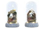 DKD Home Decor Nacimiento Navidad Tradicional Multicolor 4 Unidades 10 x 21 x 10 cm Cristal Led