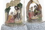 DKD Home Decor Nacimiento Navidad Tradicional Multicolor 4 Unidades 10 x 21 x 10 cm Cristal Led
