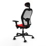 PIQUERAS Y CRESPO Silla de oficina Jorquera con mecanismo Sincro/Traslack, Rojo y Blanco