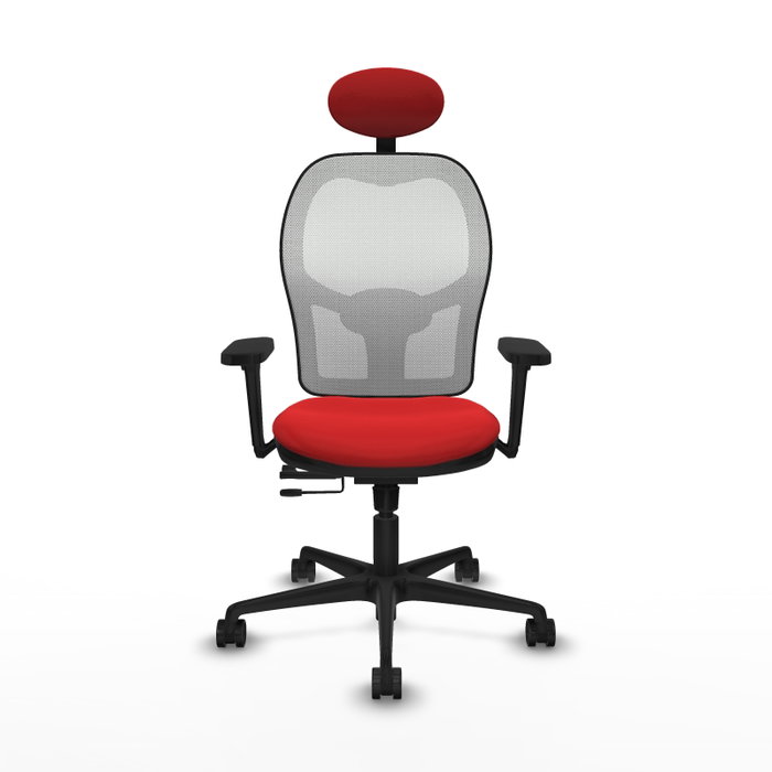 PIQUERAS Y CRESPO Silla de oficina Jorquera con mecanismo Sincro/Traslack, Rojo y Blanco PIQUERAS Y CRESPO Silla de oficina Jorquera con mecanismo Sincro/Traslack, Rojo y Blanco
