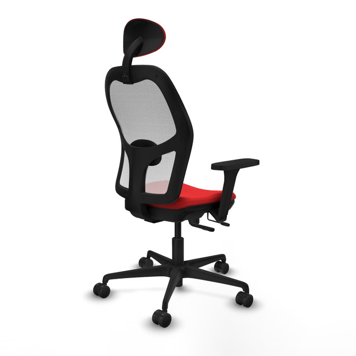 PIQUERAS Y CRESPO Silla de oficina Jorquera con mecanismo Sincro/Traslack, Rojo y Blanco PIQUERAS Y CRESPO Silla de oficina Jorquera con mecanismo Sincro/Traslack, Rojo y Blanco