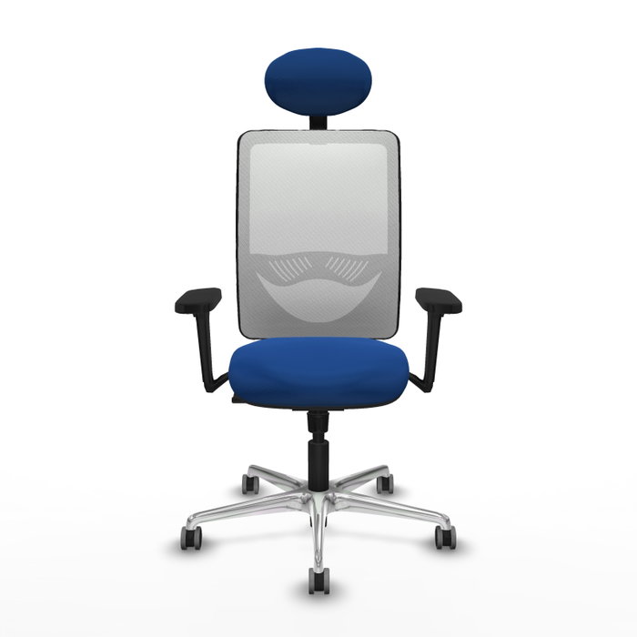 PIQUERAS Y CRESPO Silla de oficina Zulema con mecanismo Sincro, Azul y Blanco PIQUERAS Y CRESPO Silla de oficina Zulema con mecanismo Sincro, Azul y Blanco