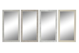 DKD Home Decor Espejo Tradicional Blanco Beige 2 x 66 x 36 cm (4 Unidades)