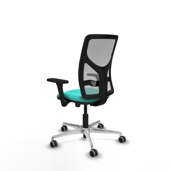 PIQUERAS Y CRESPO Silla de oficina Motilla con mecanismo Sincro/Traslack, Turquesa y Gris