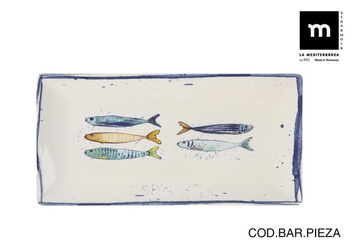 La Mediterranea Fuente Rectangular Peixe Elite 30x15 cm La Mediterranea Fuente Rectangular Peixe Elite 30x15 cm