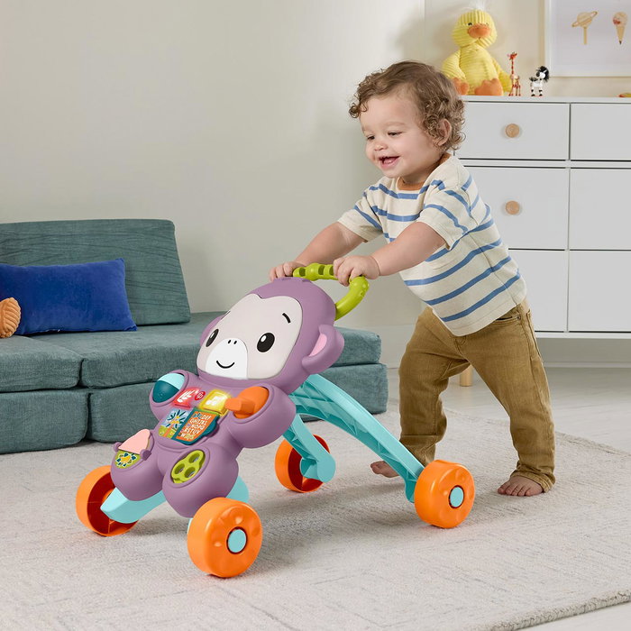 Fisher-Price Jgw92 Ríe y Aprende Andador Mono Parlanchín - Andador Musical con Actividades, Canciones, Luces y Sonidos para Bebés +12 Meses Fisher-Price Jgw92 Ríe y Aprende Andador Mono Parlanchín - Andador Musical con Actividades, Canciones, Luces y Sonidos para Bebés +12 Meses