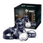 GSC Evolution Linterna de cabeza LED con zoom recargable USB 1000lm