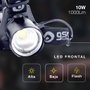 GSC Evolution Linterna de cabeza LED con zoom recargable USB 1000lm