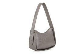 Lucky Bees Bolso de Hombro 1296 Croco Grey Cuero de Polivinilo Gris 23x7x15 cm