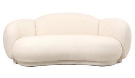 DKD Home Decor Sofá Moderno Blanco Poliéster 195 x 103 x 74 cm