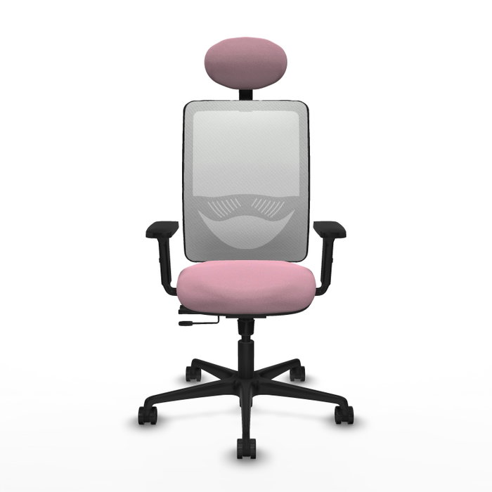 PIQUERAS Y CRESPO Silla de oficina Zulema Rosa y Blanca