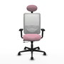 PIQUERAS Y CRESPO Silla de oficina Zulema Rosa y Blanca