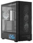 Modecom Volcano AQ400 ARGB Mid Tower Caja PC Negra, Ventiladores ARGB, Pantalla LCD 6.2"