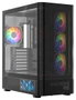 Modecom Volcano AQ400 ARGB Mid Tower Caja PC Negra, Ventiladores ARGB, Pantalla LCD 6.2"