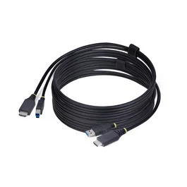 StarTech.com Cable KVM Combo HU12210-KVM-CABLE HDMI 4K 60Hz y USB 3.0 5Gbps para Video, Teclado y Ratón, 3.1m Negro