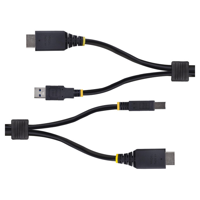 StarTech Cable KVM HDMI y USB 3.2 Gen 1 de 3,1 m, 4K 60Hz, Negro