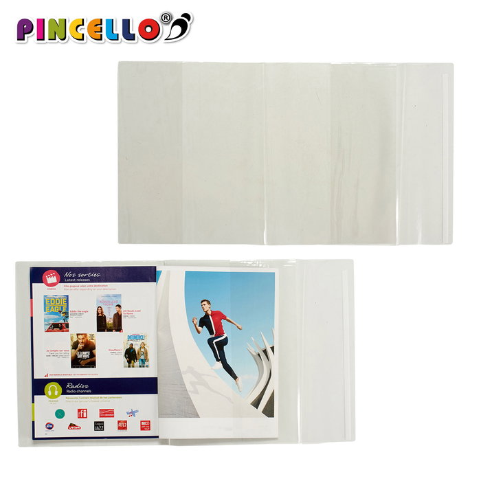 Pincello Set 5 Forros Adhesivos para Libros 28 cm x 53 cm (Set de 36)
