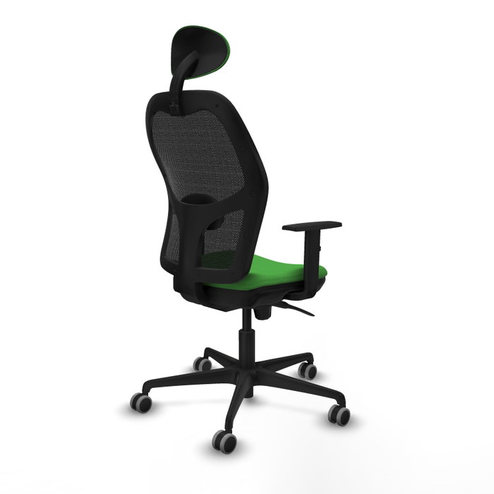 PIQUERAS Y CRESPO Silla de oficina Jorquera con mecanismo Sincro, Verde y Negro