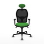 PIQUERAS Y CRESPO Silla de oficina Jorquera con mecanismo Sincro, Verde y Negro