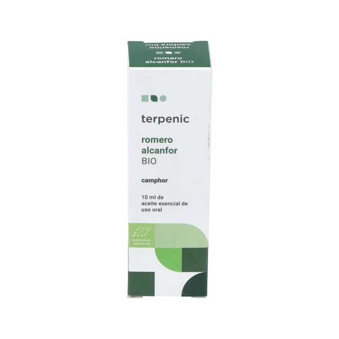 TERPENIC Aceite Esencial de Romero QT. Alcanfor Bio 10 ml - 100% Puro para Uso Terapéutico, Tópico y Alimentario - Origen España TERPENIC Aceite Esencial de Romero QT. Alcanfor Bio 10 ml - 100% Puro para Uso Terapéutico, Tópico y Alimentario - Origen España